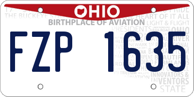 OH license plate FZP1635