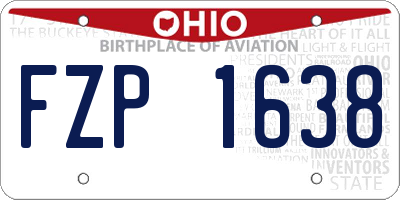 OH license plate FZP1638