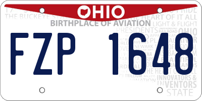 OH license plate FZP1648