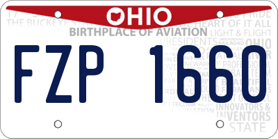 OH license plate FZP1660