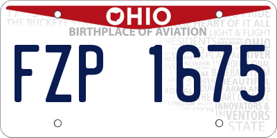 OH license plate FZP1675