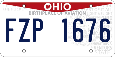 OH license plate FZP1676