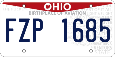 OH license plate FZP1685