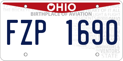 OH license plate FZP1690