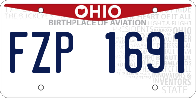 OH license plate FZP1691