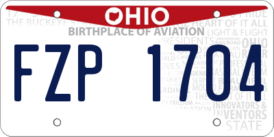 OH license plate FZP1704