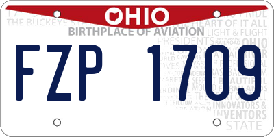 OH license plate FZP1709