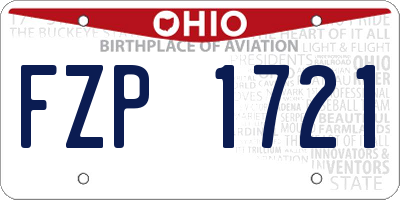 OH license plate FZP1721