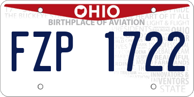 OH license plate FZP1722