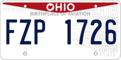 OH license plate FZP1726