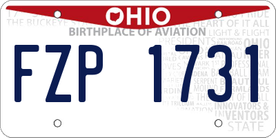 OH license plate FZP1731