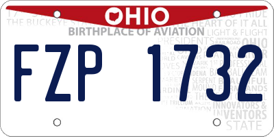 OH license plate FZP1732