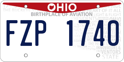 OH license plate FZP1740
