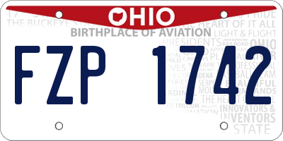 OH license plate FZP1742