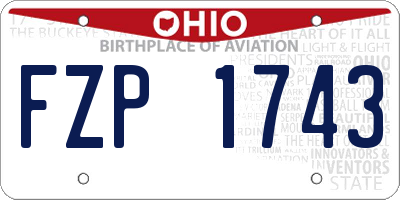 OH license plate FZP1743