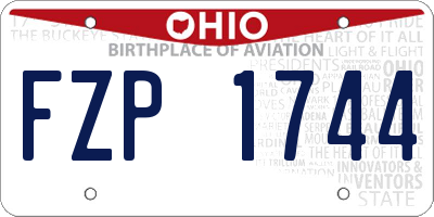OH license plate FZP1744
