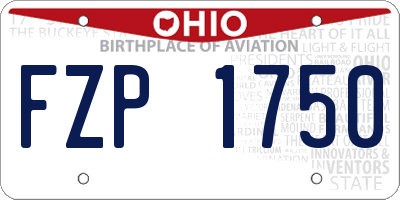 OH license plate FZP1750