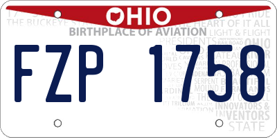 OH license plate FZP1758