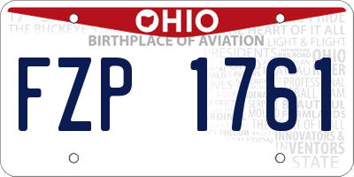 OH license plate FZP1761