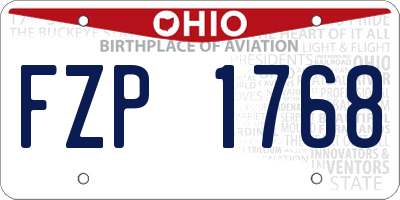 OH license plate FZP1768