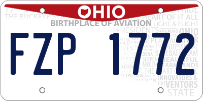 OH license plate FZP1772