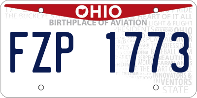 OH license plate FZP1773