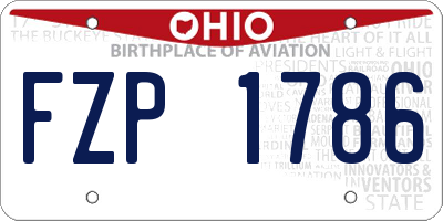 OH license plate FZP1786