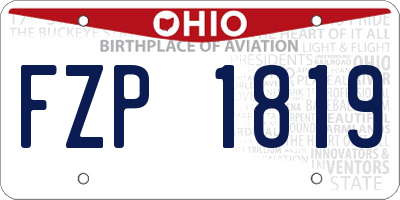 OH license plate FZP1819