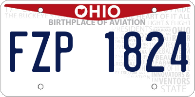 OH license plate FZP1824