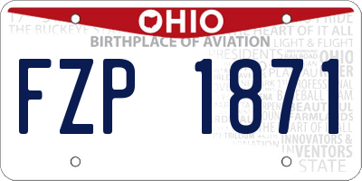 OH license plate FZP1871