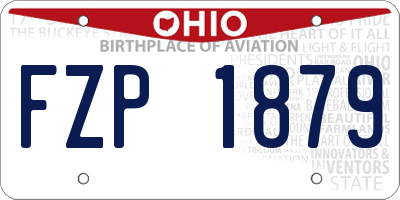 OH license plate FZP1879