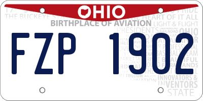 OH license plate FZP1902