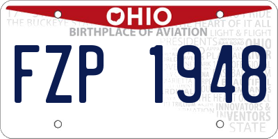 OH license plate FZP1948