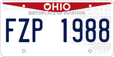 OH license plate FZP1988