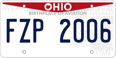 OH license plate FZP2006