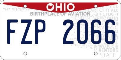OH license plate FZP2066