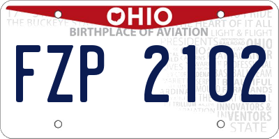 OH license plate FZP2102