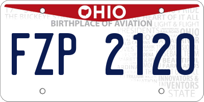 OH license plate FZP2120