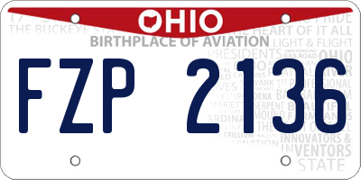 OH license plate FZP2136