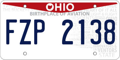 OH license plate FZP2138