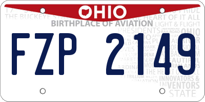 OH license plate FZP2149