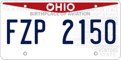 OH license plate FZP2150