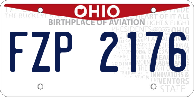 OH license plate FZP2176