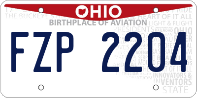 OH license plate FZP2204