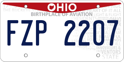 OH license plate FZP2207