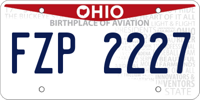 OH license plate FZP2227