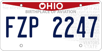 OH license plate FZP2247