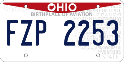 OH license plate FZP2253
