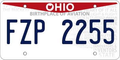 OH license plate FZP2255