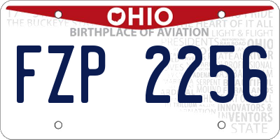 OH license plate FZP2256